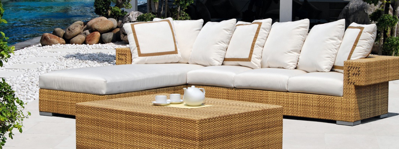 bàn ghế sofa giả mây ngoài trời đẹp