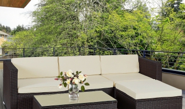 Góc nhìn đẹp của cuộc sống hiện đại cùng bàn ghế giả mây