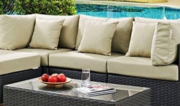 Những mẫu sofa đẹp từ mây nhựa trắng