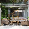 Bàn ghế sofa khung tựa lưng Đan sợi dây dù rope chân gỗ tràm