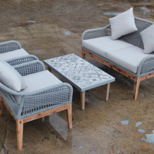 BÀN GHẾ SOFA NGOÀI TRỜI GIẢ MÂY MS09 