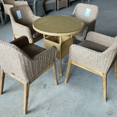Ghê đan dây xoay tròn decor quán cfe
