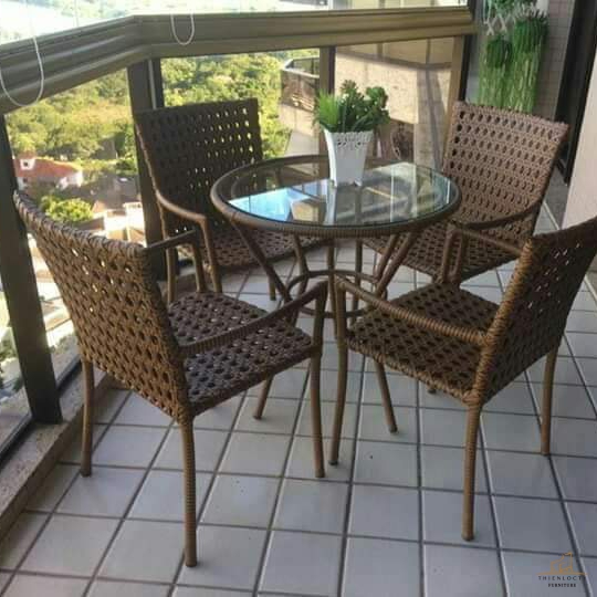 BÀN GHẾ MÂY NHỰA MGN19