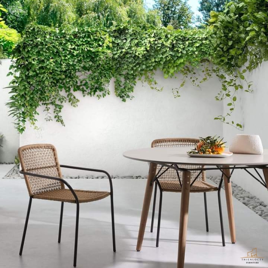 GHẾ CAFE ĐAN DÂY DÙ XÁM MSP:35