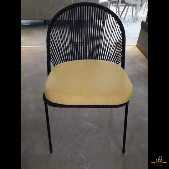 GHẾ SẮT CAFE ĐAN SỢI NHỰA GIẢ MÂY CAO CẤP MSP: 04
